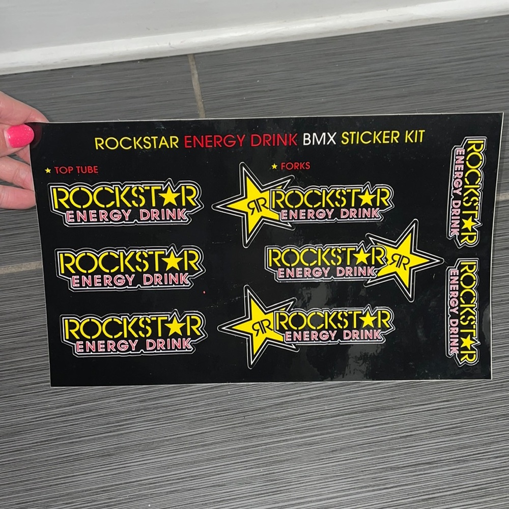 Rockstar energy BMX sticker sheet kit -8